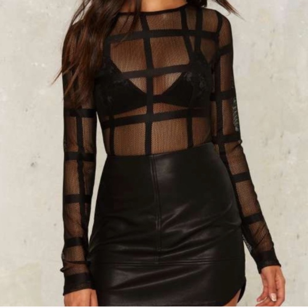 Sexy mesh body suit